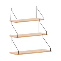 메이크잇 무타공 벽걸이 벽선반 원목 3종 세트, 우드