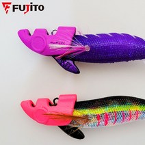 후지토 팁런왕 에기마스크 싱커 무늬오징어 한치낚시 FUJITO 데스페라도, 15g UV보라보라(2개입)
