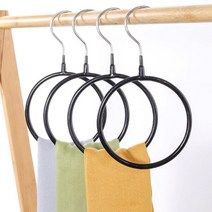 논슬립 원형 스카프걸이 머플러 넥타이 벨트 행거, 화이트, 1개