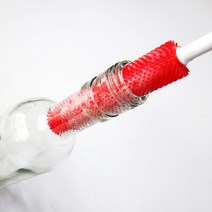파미레 실리콘 페트병솔 좁은입구 슬림 세척 병솔 브러쉬, 핑크, 짧은막대형