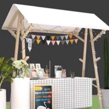 이동식 노점 야시장 플리마켓 매대 가판 축제 접이식, 접이식 120X60X200 베이지