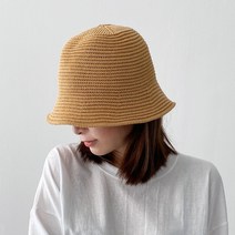 데일리 골지 니트 여름 벙거지모자 여성 베이직 버킷햇
