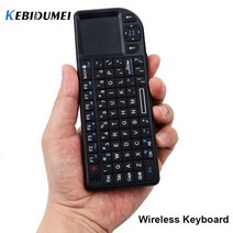 소형 저소음 키보드 Kebidumei-미니 무선 키보드 에어 마우스 2.4G 핸드 헬드 터치 패드 게임용 휴대용 전, 한개옵션2, 한개옵션0, 한개옵션1