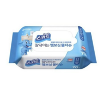 스카트 잘닦이는 엠보싱 물티슈 70매, 39개