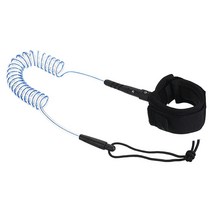 PATIKIL 2.1m(7피트) x 5.5mm 서프보드 리쉬 플러그 손목 스트링 로프가 있는 코일 리드 바디 보드 패들 보드용 블루, Blue