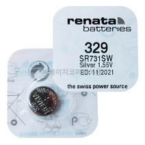 [RENATA 레나타 배터리] 329 / SR731SW 건전지, 1개, 1개입