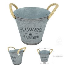 카페인테리어소품 엔틱화분 노끈손잡이 직사각 화분