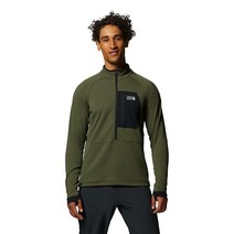 Mountain Hardwear 남성용 표준 폴라텍 파워 그리드 하프 지퍼 재킷 블루 슬레이트 헤더 L
