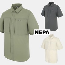 네파 23SS #공용 #통기성 #메쉬 #흡습속건 #여름인기상품 공용 유틸리티 포켓 반팔 셔츠 (루즈핏) 7JD1561