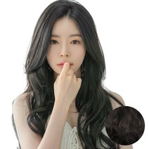 가발나라 여자 인모붙임머리가발 헤어피스 글램루즈웨이브5피스 부분가발, 1개, 내츄럴블랙