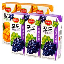 델몬트 드링크 190ml (망고x32팩) + (포도x32팩), 64팩
