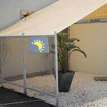 ChaoJin 그늘막 그로밋이 있는 그늘 천 베이지 직사각형 2.9 x 3.1m(6.5 10피트) UV 차단 캐노피 잔디 파티오 수영장 뒷마당 간이 차고 정원용 110934, 10 12FT