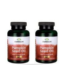 미국 Swanson Pumpkin Seed Oil 호박씨 오일 100캡슐 x 2통
