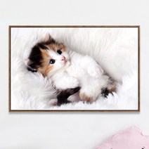 DIY 보석십자수 주문제작 보석비즈십자수 큐빅십자수 결혼선물 집들이선물, 45x60, 귀여운 고양이