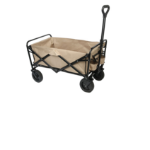 캠핑카 캠핑트레일러 다용도 폴딩 웨건 캠핑 카트 대용량 150L, 7인치 와이드 타이어, 캠핑 트레일러  베이지