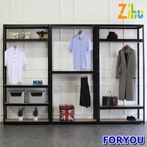 Foryou141 지후 스탠다드 선반 행거 4단 앵글 철제 조립식, 블랙