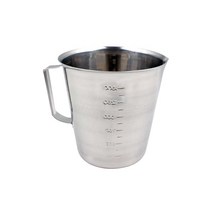 스텐 비커 계량컵 스테인레스 핸들 손잡이 비이커 눈금 1500cc 140x170mm