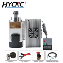 드릴링 1.5KW 6000rpm 일정한 힘 스핀들 사각 플랜지 공냉식 영구 자석 모터 CNC 밀링 머신 및 연삭, [01] 1.5kw 220V set