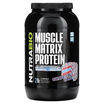 이지몰 Nutrabio Labs Muscle Matrix 단백질 알파인 바닐라 907g(2lb) No.35612, 콘페티 케이크