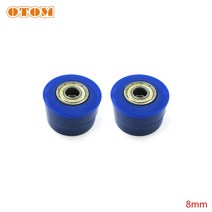 텐셔너 체인텐션장치 체인텐셔너 OTOM-드라이브 체인 롤러 풀리 휠 슬라이더 텐셔너 가이드 2 개 자전거, 04 8mm Blue