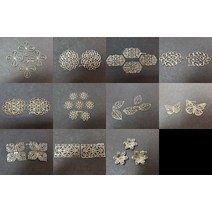 한복용금속장식5/배씨머리핀장식/예단장식/캔들장식, 2. 국화