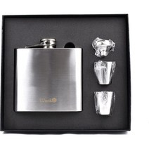 UJack 유잭 304 스테인리스제 위스키병 일본 정품, 스테인리스강, 5oz