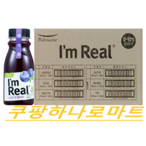 (풀무원)신선한 아임리얼 순수착즙 과일 냉장주스 블루베리190ml X12입 멀티팩, 12개