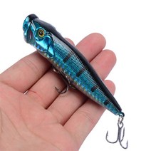 새로운 도착 1 pcs 큰 포퍼 낚시 미끼 9.5cm 12g 3d 눈 미끼 탑워터 크랭크 베이트 wobblers 태클 isca poper 일본, c4