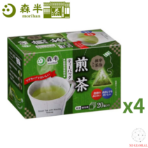 일본 모리한 Morihan 말차 함유 엽차 녹차 4박스-20봉x4set
