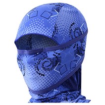 [인콘트로] 3D 쿨바라클라바 입체형 전면마스크 자외선차단, 도트다크블루