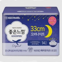유한킴벌리 좋은느낌 33cm 맥시슬림 오버나이트 14매, 1팩