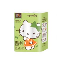 헬로키티 네이처그린 4겹 화장지 20m, 30롤, 1개