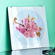 바보사랑 행잉액자 봄의전령벚꽃(사각원형).꾸밈, 타입:타입3