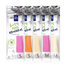 명진 마이마이 고무장갑 중 소 핑크 오렌지 아이보리, 1개, 마이마이 고무장갑 분홍(소)1개