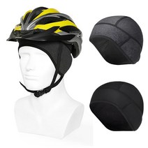 겨울 방한 자전거 헬멧속 쪽모자 조각모 귀마개 모자 언더캡 보온 스포츠 라이딩, 블랙