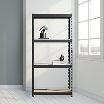 앵글선반 철제 창고 다용도실선반 4단 1200 x 900 x 2400, 화이트, 9mm 양면코팅 보드