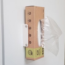 벽에붙이는 비닐봉지 냅킨 디스펜서 각티슈 화장지 사각티슈 휴지 케이스, 핑크