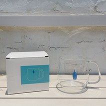 더블월 머그컵 블루보틀 유리, 서울 성수점 블루리미티드(450ml)