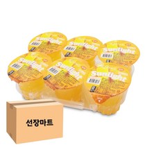 Szmart 마켓 썬라이트 망고맛 푸딩젤리 180ml x 6입 8팩 푸딩대용량 군것질 학원 한입 간식