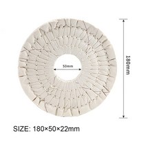 150mm/180mm Cotton Airway Buffing Wheel Open Bias Polishing for Angle Grinder Abrasive Tools, 03 180x50x22mm