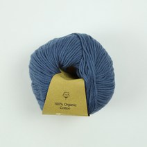 [앵콜스] 가잘 오가닉코튼 50g 대용량 유기농 뜨개실 오가닉실 아가옷, 434 데님블루
