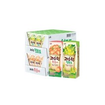 과수원 복숭아/청포도 190ml 24+24팩 (총 48팩) 탕비실 가정용 사무실용, 과수원 복숭아/청포도 190ml 24+