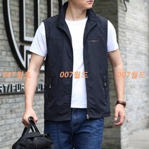 봄 가을 남성 조끼 야외 빅사이즈 멀티 포켓 중년 노인 일상복 낚시 등산 작업복