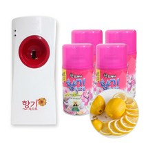 산도깨비 향기속으로 자동분사기 센서형 1P + 레몬향 290ml 4P, 4개