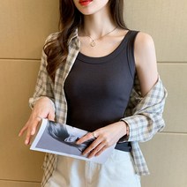 4칼라 여성 민소매 나시 여자여름티 여자나시티 여성상의 여자티 민소매티 여성티
