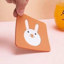실리콘 캐릭터 컵받침 티코스터 예쁜 커피 홀더 가정, 토끼