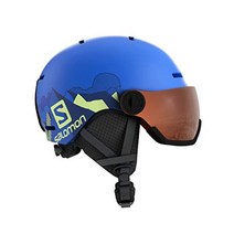 살로몬(SALOMON) 그롬바이저 스키 헬멧 스노우보드 헬멧 키즈 S-L, Pop Blue Mat, S, S