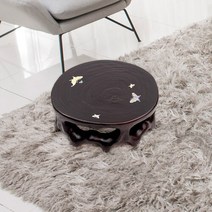 [박씨상방] 원목 자개 나비원형찻상 미니D, 단품