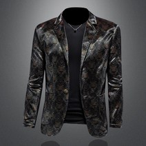 D25306P150펀칭패턴가을한국기모플라워남성정장