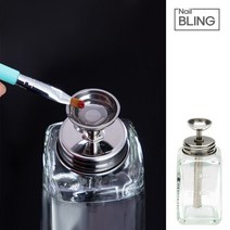 네일 브러쉬세척 유리멘다 디스펜서 클렌저 용기보관 네일샵도구 브러쉬멘다, 유리 펌핑 멘다디스펜서